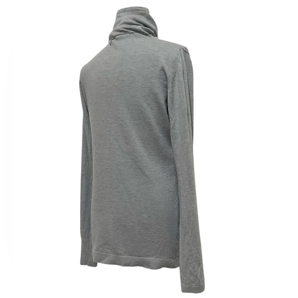 Kinross 100% Cashmere Gray Long Sleeve Slouch Turtle Neck Sweater Size M - Picture 6 of 9